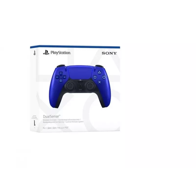 Belaidis žaidimų pultas Sony DualSense — kobalto mėlynos spalvos, skirtas PlayStation 5, integruota ličio jonų baterija, judesio jutiklis, haptinis grįžtamasis ryšys, 3,5 mm lizdas