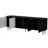 Chest of drawers cama meble Cama 4D MOUNTAIN 204x40x72 cm — Juoda & gold, MDF/particle board