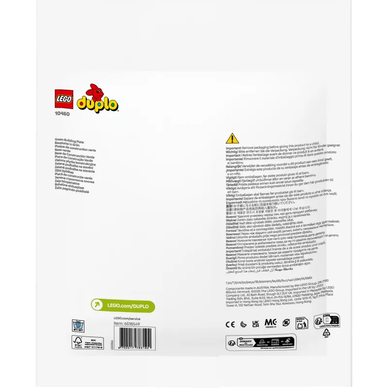 LEGO DUPLO 10460 Žalia statybinė plokštė