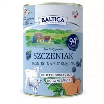 BALTICA regional flavours Puppy Lamb with veal - šlapias šunų maistas - 400g