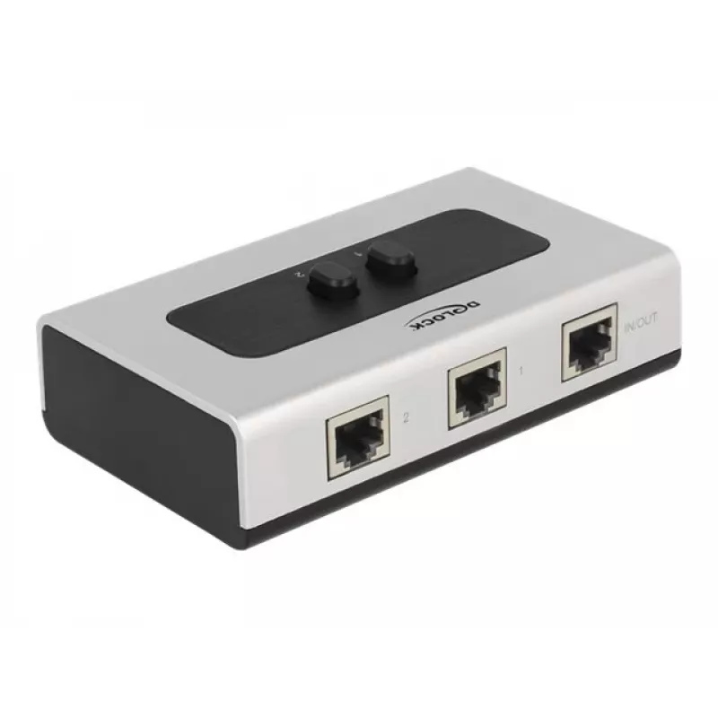 Hub DeLOCK 87673 1000 Mbit/s juoda pilka