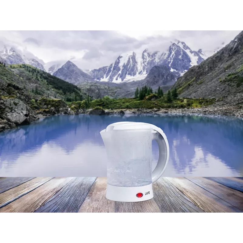 Elektrinis virdulys LAFE LAFCZA45865, nerūdijantis plienas, 0,6 L, 600 W, šviesiai pilkas, atverčiamas užrakinamas dangtis