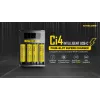 Baterijų įkroviklis Nitecore Ci4 — universalus USB įkroviklis Ličio jonų / NiCd / NiMH, 5/9/12V įvestis, 3A, plastikinis, 0.1914 kg