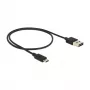 USB kabelis DeLOCK 83845 USB 2.0 0,5 m USB A - Micro-USB B juodas