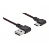 USB laidas DeLOCK EASY-USB 2.0 Type-A kištukas į Type-C kištukas 0,5 m juodas