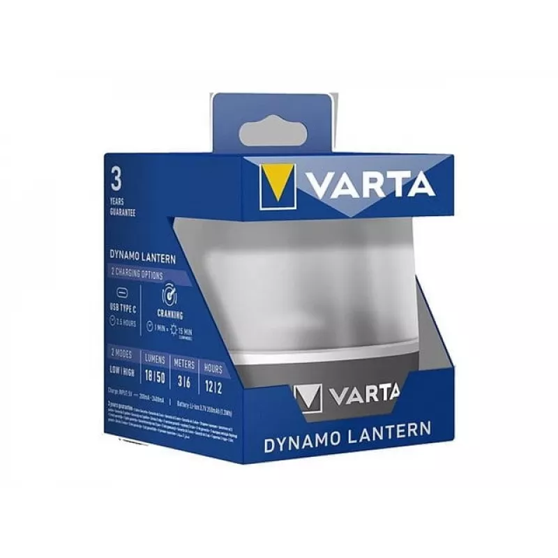 Rankinė įkraunama dinamo lempa Varta 17670 101 111 – nešiojamas avarinis apšvietimas