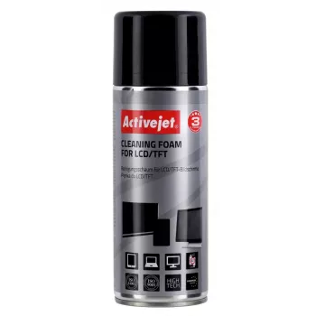 Įrangos valymo putos ActiveJet AOC-105, purškimo balionėlis 400 ml, skirtas LCD/LED/Plazminiams ekranams ir plastikams