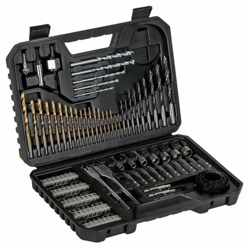 Priedų rinkinys Bosch V-Line 103 vnt. — Bosch 103 dalių grąžtų ir suktuvų priedų rinkinys