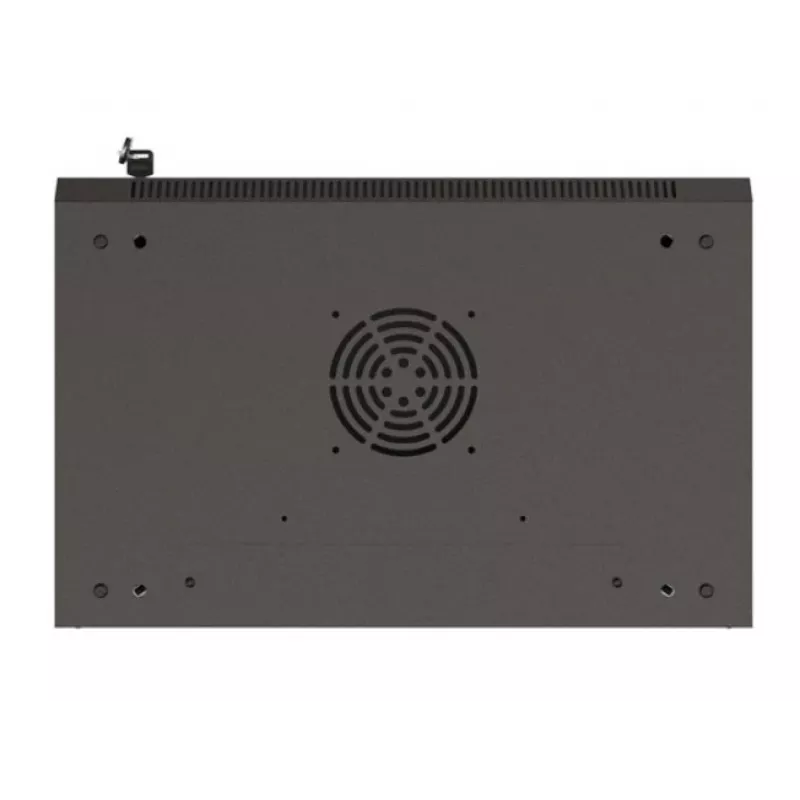 Prie sienos montuojama stovo spinta LANBERG WF03-5304-10B 19 colių 4U juoda, stiklinės durys