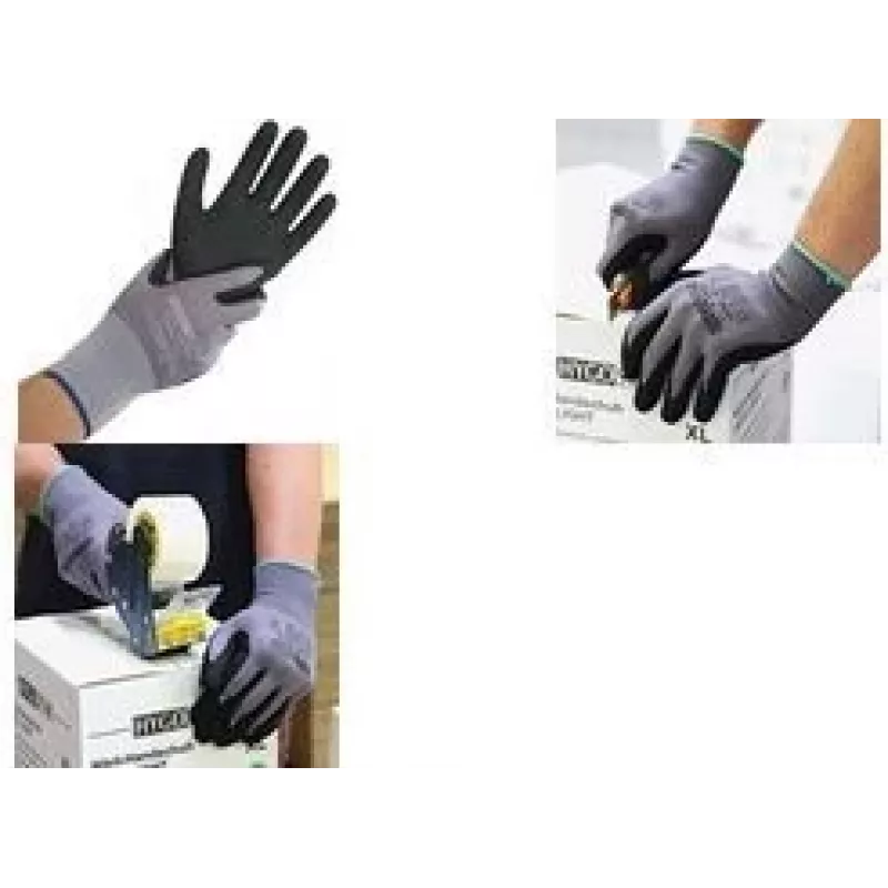 Franz Mensch HYGOSTAR darbo pirštinės Ergo Flex pilkos/juodos XL 6496044 (33293)