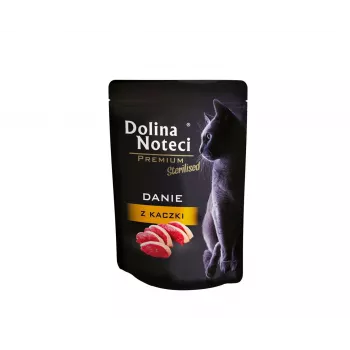 Dolina Noteci Premium Sterilised Duck patiekalas – šlapias ėdalas sterilizuotoms katėms – 85 g