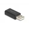 DeLOCK kabelio jungties adapteris USB 2.0 Type-A 3,5 mm 4 kontaktų juodas 68001