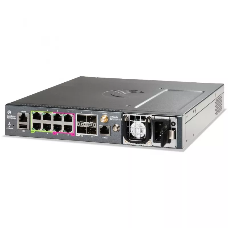 Valdomas jungiklis Cambium Networks cnMatrix TX2012R-P L2/L3 PoE 8 prievadų