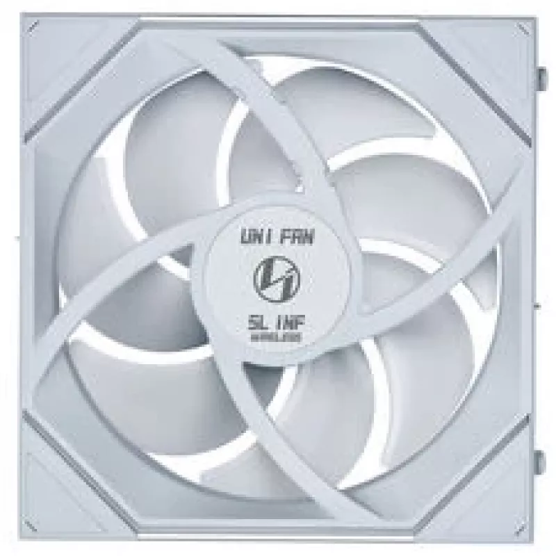 “Lian Li UNI FAN SL-INF” belaidis ARGB PWM reversinis ventiliatorius, 140 mm, baltas