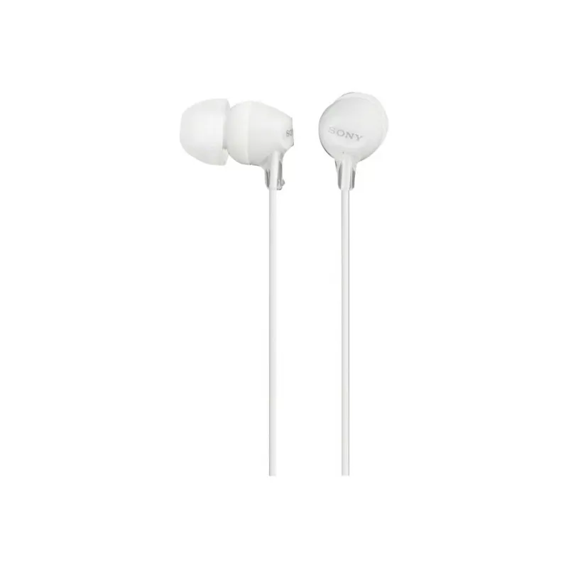 Sony MDR-EX15LP, Laidinis, 8 - 22000 Hz, Muzika, 3 g, Ausinės, Balta