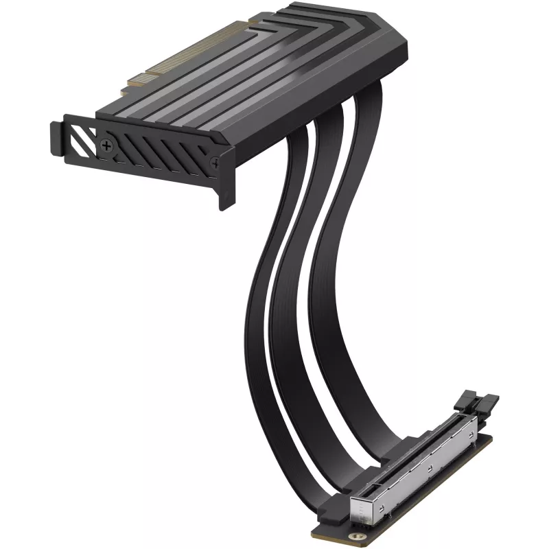 PCIe 5.0 Hyper Riser, ilginimo kabelis juodas, 20cm