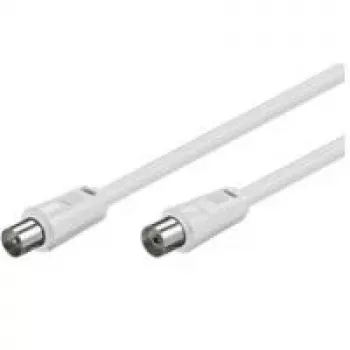 Wentronic Goobay antenos jungiamasis laidas, 100% ekranuotas, baltas, 5 m - koaksialinis kištukas-koaksialinis lizdas (50720)