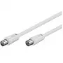 Wentronic Goobay antenos jungiamasis laidas, 100% ekranuotas, baltas, 5 m - koaksialinis kištukas-koaksialinis lizdas (50720)