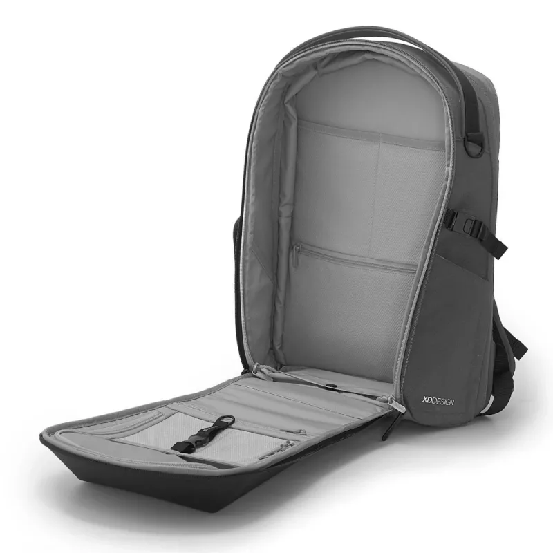 Kuprinė XDDESIGN Bizz pilka P705.932 — atspari vandeniui, lengva miesto kuprinė