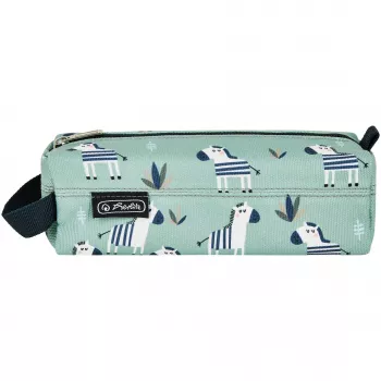 Minkštas penalas Herlitz Quattro Crazy Zebra Poliesteris Juoda Žalia Balta 215x70x80mm