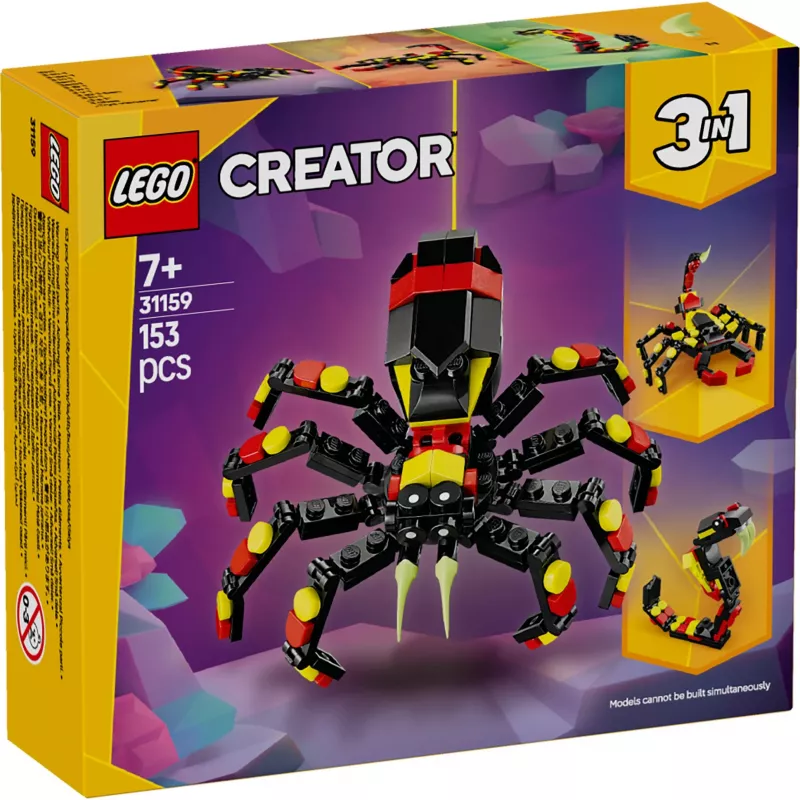 LEGO Creator 3-in-1 statomas voras modelis 31159 — 153 dalys, amžius 7+, 110×150×50 mm