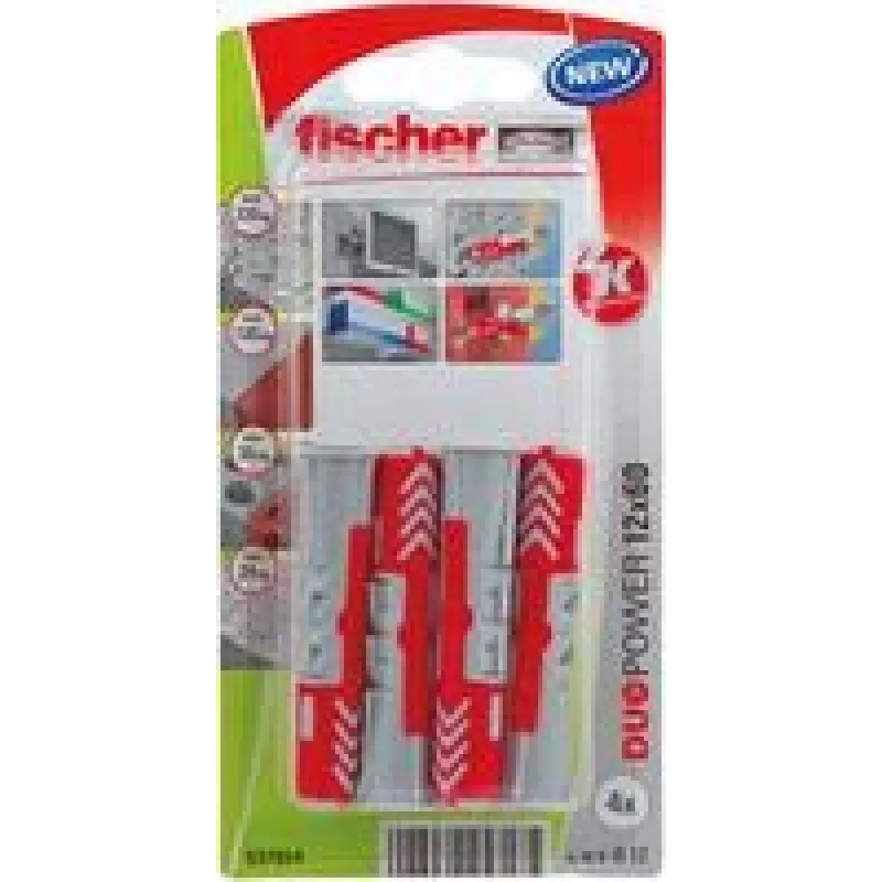 Fischer DuoPower 12 x 60 K NV sieninis kaištis 60 mm 537654 1 rinkinys (537654)