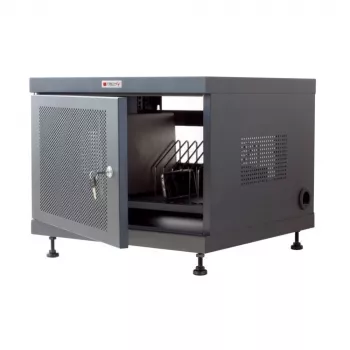 Stovo lentyna TECHLY 367652 kabelių tvarkyklė su 3M lipniu montavimu, plieninė, 550×550×410 mm, juoda
