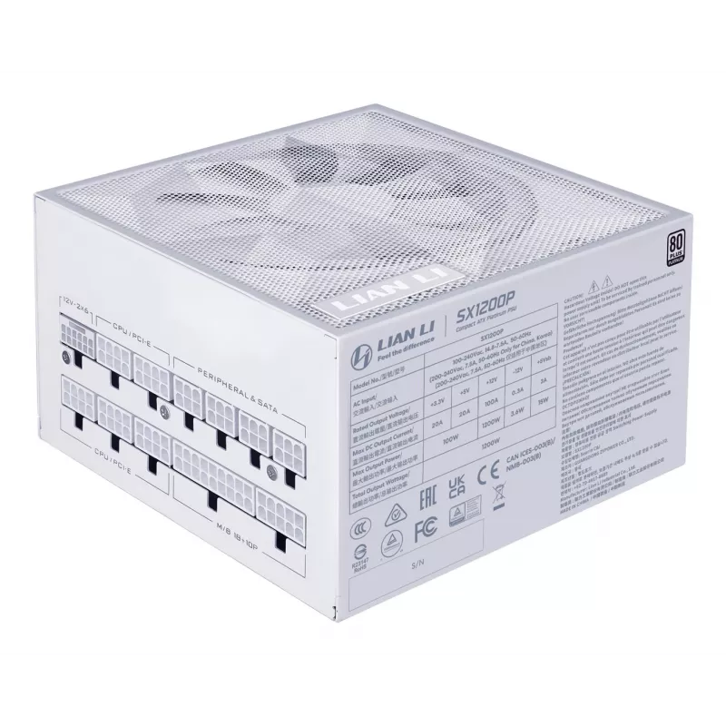 Maitinimo blokas Lian Li SX Series 80 PLUS Platinum visiškai modulinis PCIe 5.1 ATX 3.1 1 200 W