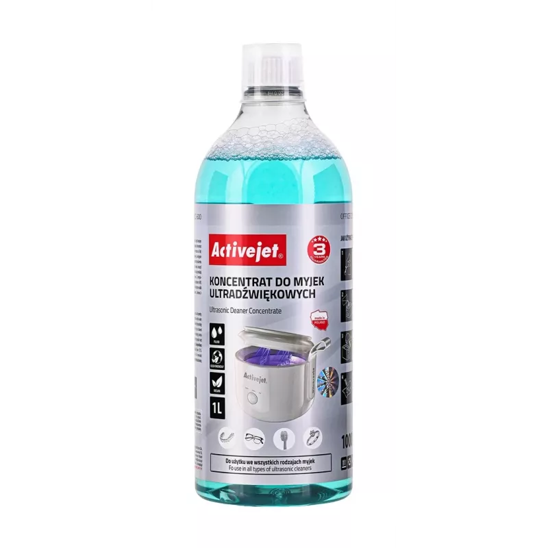 Valymo koncentratas UV ultragarsiniams valikliams ActiveJet AOC-600, 1 L purškimo buteliukas