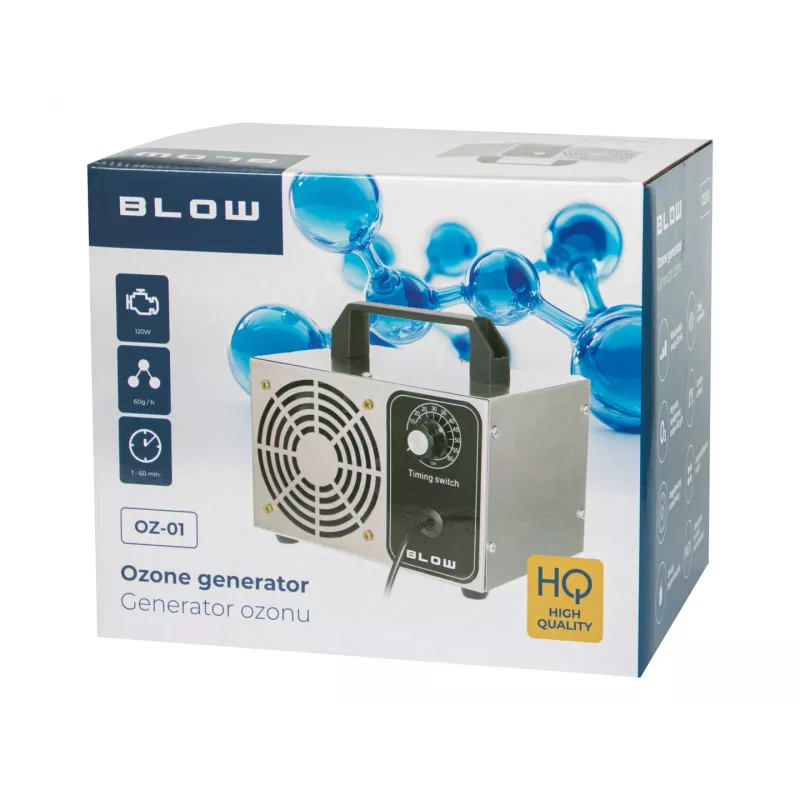 Ozono generatorius BLOW oz-01 — 60 000 mg/h našumas, 120 W galia