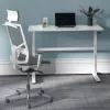 Rankinio aukščio reguliavimo stalas Ergo Office, maks. 40 kg, maks. aukštis 117 cm, su stalviršiu darbui stovint ir sėdint, ER-401 W