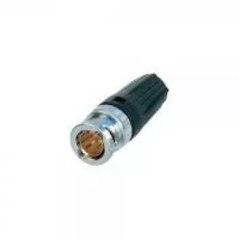 Neutrik NBNC75BDD6 laido jungtis BNC aliuminio - juoda (NBNC75BDD6)