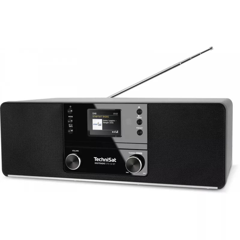 TechniSat DigitRadio 370 CD BT - Garso sistema - 2 x 5 W - Juoda