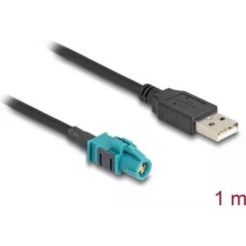 DeLOCK laidas HSD Z moteriška į USB 2.0 Type-A vyrišką 1 m