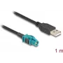 DeLOCK laidas HSD Z moteriška į USB 2.0 Type-A vyrišką 1 m