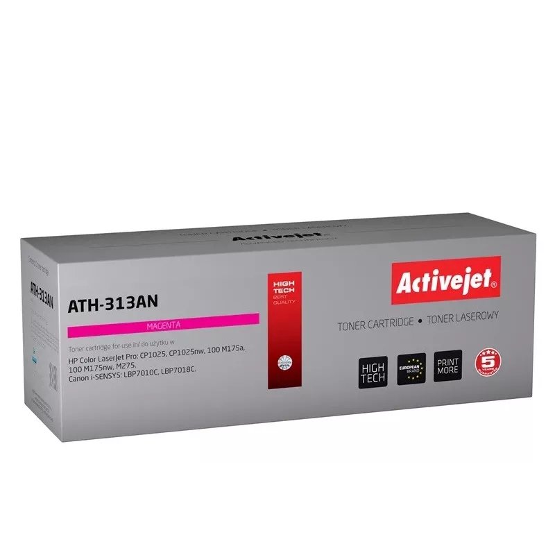 Activejet ATH-313AN toneris (pakaitalas Canon, HP 126A CRG-729M, CE313A; Premium; 1000 puslapių; purpurinis)