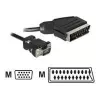 Vaizdo kabelio adapteris DeLOCK 65028 SCART (21 kontaktų) į VGA (D-Sub) 2 m