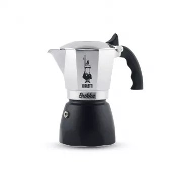 Bialetti Brikka Moka puodas 0,1 L Juodas, Nerūdijantis plienas