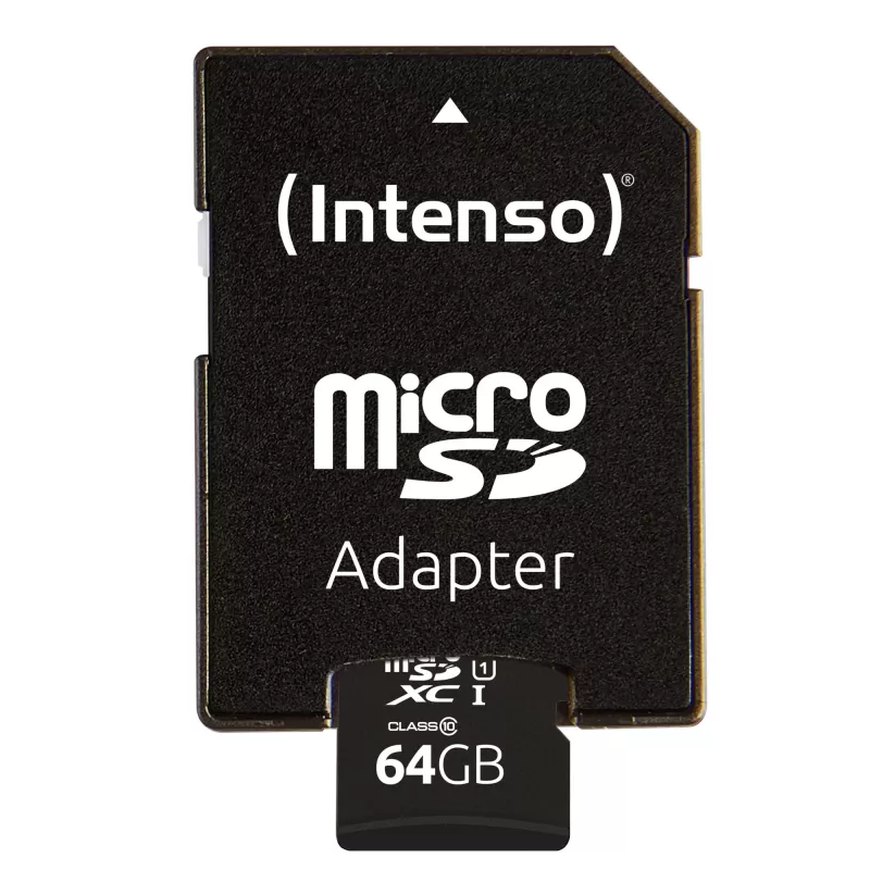 Intenso Performance - „Flash“ atminties kortelė (su microSDXC į SD adapteriu) - 64 GB - UHS-I U1 / 10 klasė - microSDXC UHS-I (3424490)