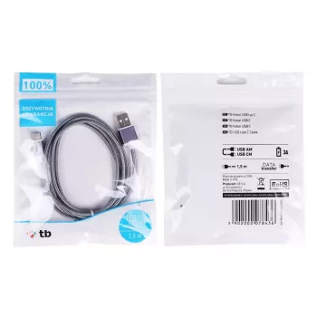 TB USB - USB-C laidas 1,5 Pilka (AKTBXKUCSBA150S)
