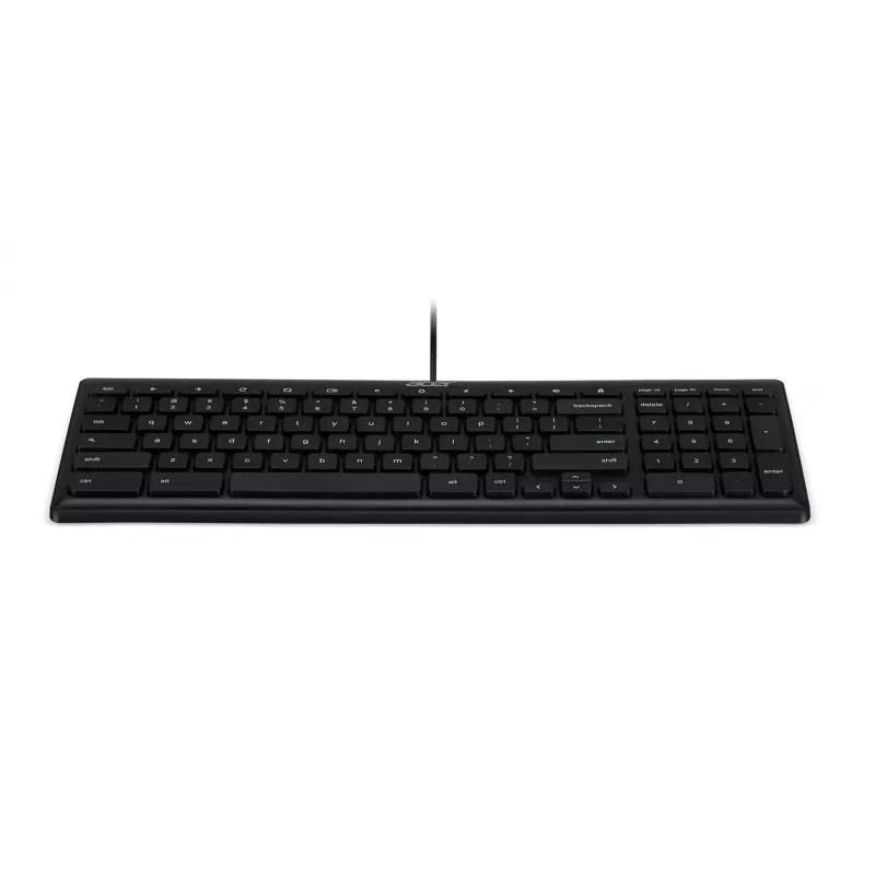 Laidinė USB klaviatūra Acer GP.KBD11.04F — Pilno dydžio QWERTY US International, juoda, 1,45 m laidas