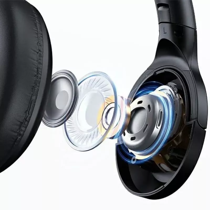 Usams ausinės Bluetooth 5.3 Uždedamos Us-yh serijos Juodos/juodos TDLYEJYS01