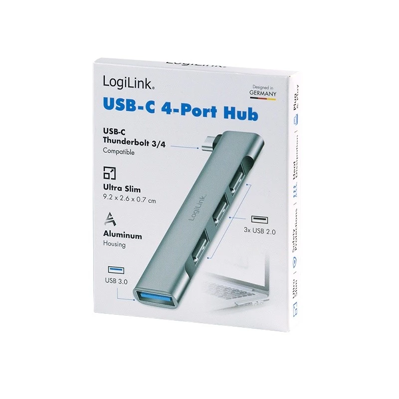 LogiLink USB 3.2 Gen1 šakotuvas 4 prievadų USB-C 1x USB3.0 AF 3x USB2.0 AF UA0437