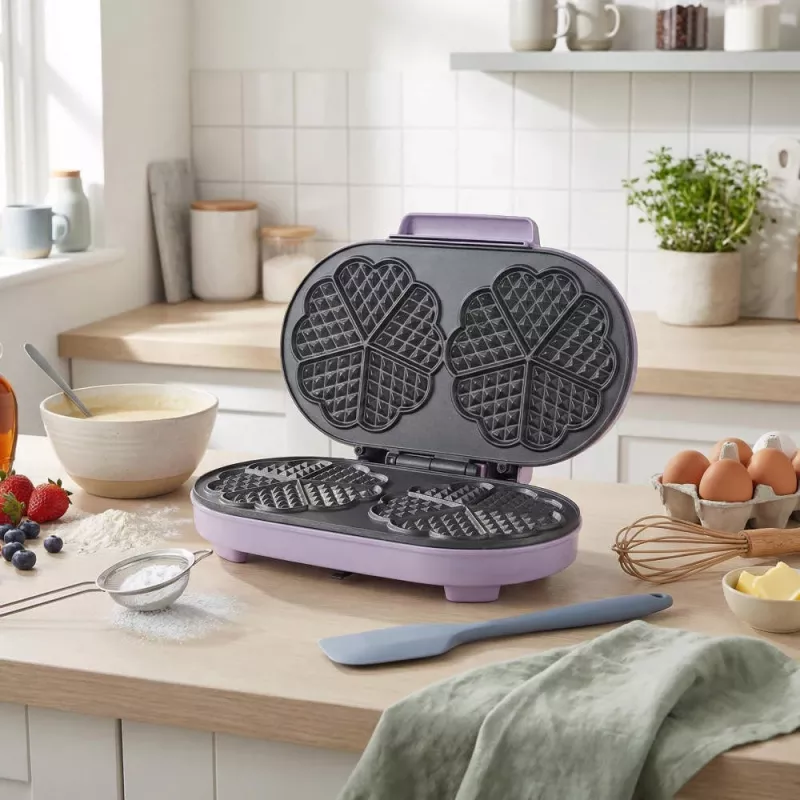 Giles & Posner EK6700GSPPVDE dvigubas širdies formos vaflių keptuvas