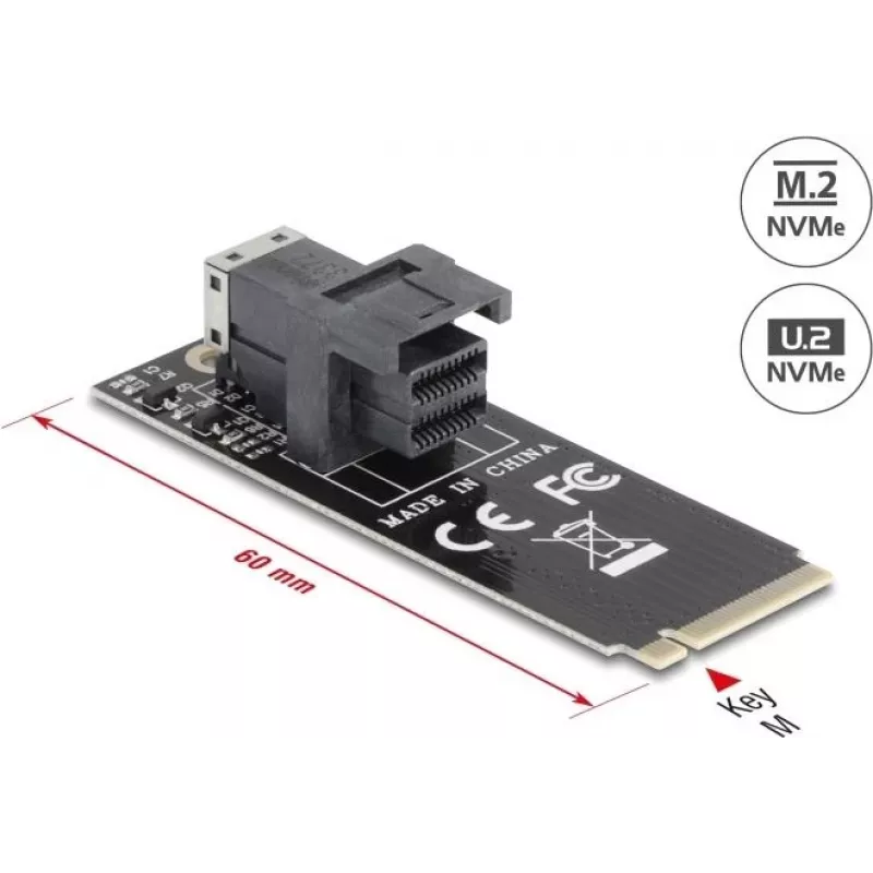 DeLOCK 61070 vidinis SFF-8643 adapteris M.2 Patinas 32 Gbit/s Juodas
