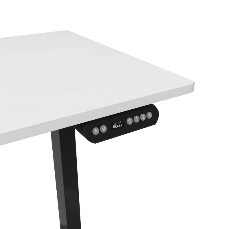 Žaidimų stalas White Shark Axiom-W 2 vnt. rinkinys su elektriniu aukščio reguliavimo varikliu, baltas