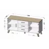 Cama sideboard LOTTA 150 2D3S wotan oak + mat Juoda