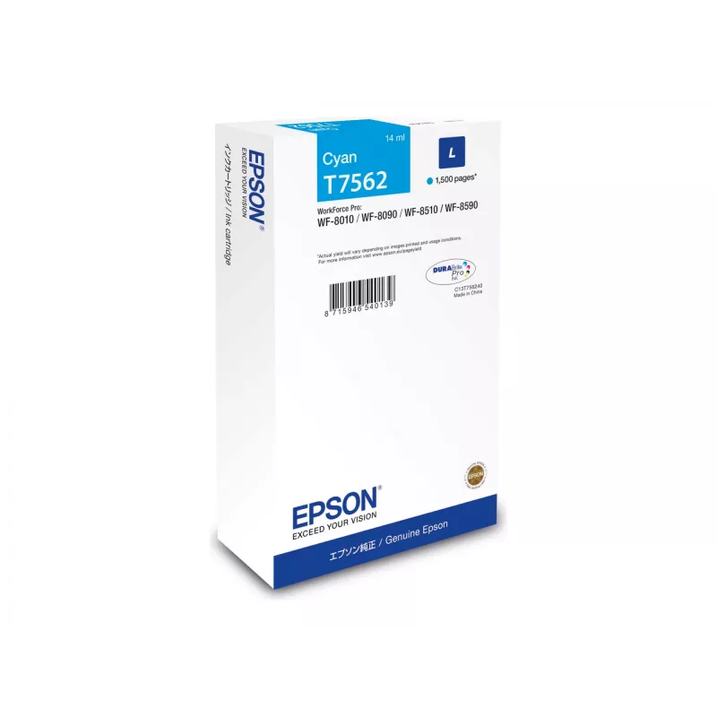 Epson C13T75624N rašalo kasetė 1 vnt. Originali žydra