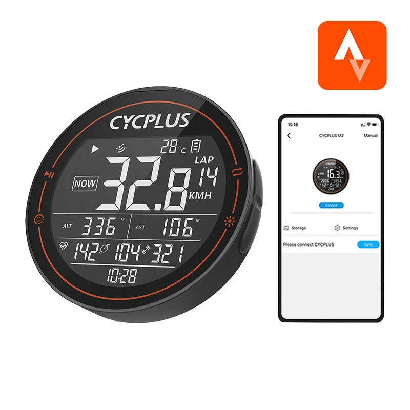 Cycplus M2 dviračio kompiuteris – suderinamas su Strava, Trainingpeaks ir kt.
