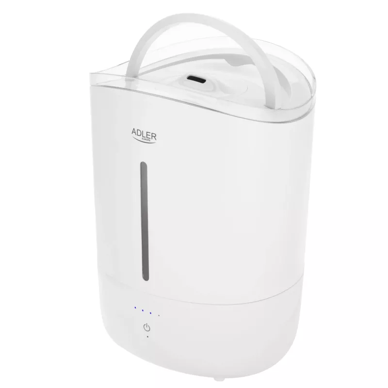 Adler drėkintuvas | AD 7971 | 30 W | Vandens talpa 5 L | Ultragarsinis | Drėkinimo galia 100-250 ml/val | Baltas